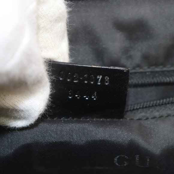 Auth Gucci Tote Bag Black Canvas #4880G69 - Picture 9 of 9